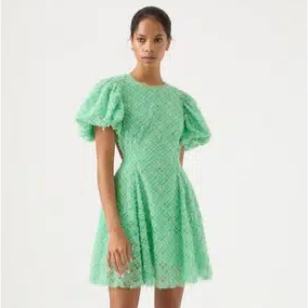Aje Context Embellished Mini Dress in Marine Green
AU 8/ US 4